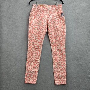 Old Navy Women Jean 6 Pink Paisley Denim The Rockstar Super Skinny NWT‎
